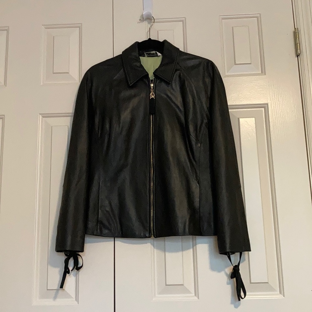 St John Sports by Marie Gray Leather Jacket